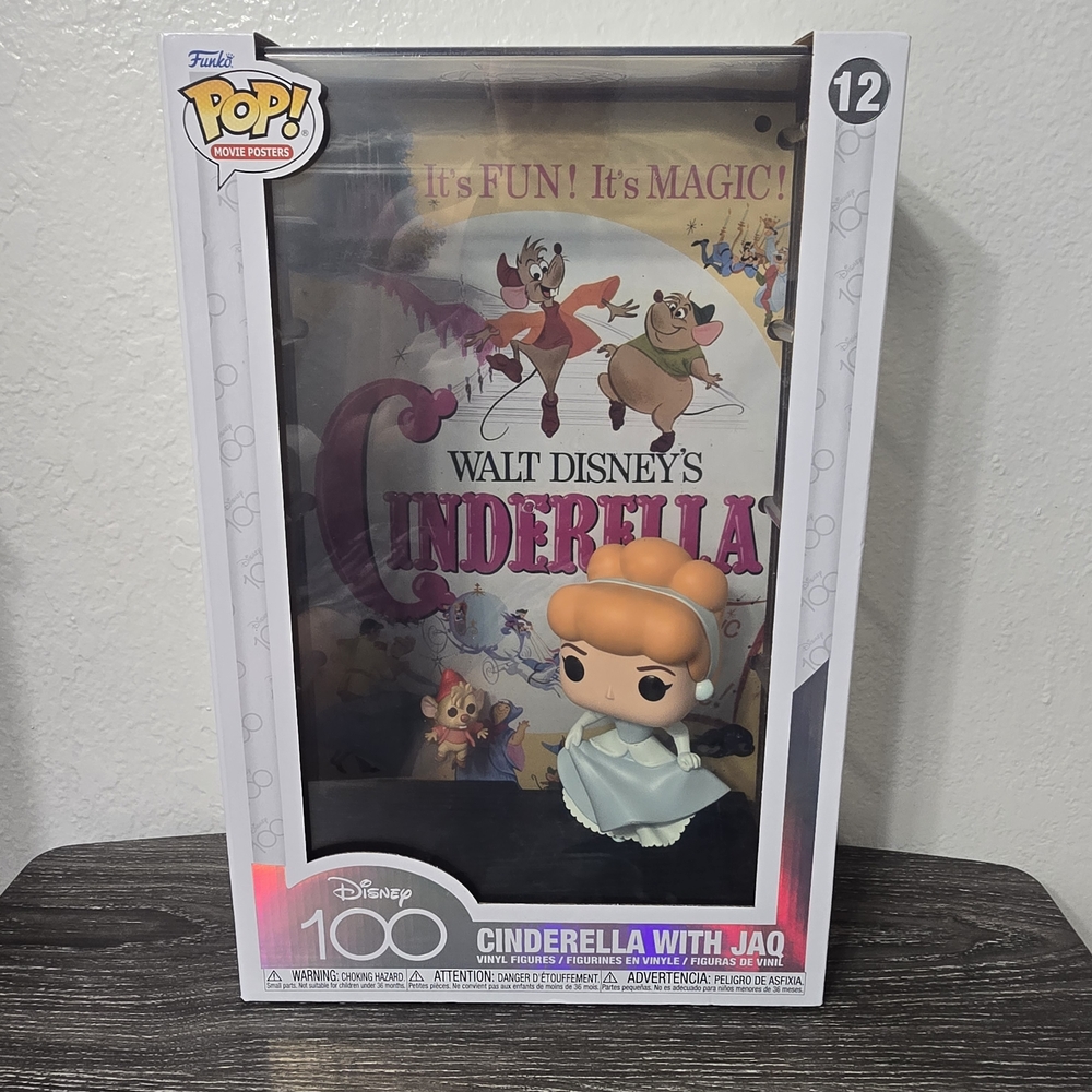 Funko Pop! Disney 100 Movie Poster Cinderella with Jaq - Collectible Item